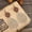 Apricot, variant on Antique Emptor Pu leather ear ring jewelry gift, suitable for party holiday decoration accessories autumn and winter ear decoration,Dark brown