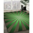 thumbnail image 3 of Ahgly Company Machine Washable Indoor Square Transitional Dark Lime Green Area Rugs, 3' Square, 3 of 7
