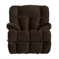 thumbnail image 2 of Cirrus Chaise Rocker Recliner in Chocolate Brown Polyester Fabric, 2 of 9