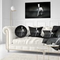 thumbnail image 3 of Designart Isolated Black Horse on Black - Animal Throw Pillow - 12x20, 3 of 5