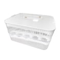 thumbnail image 3 of Organizador de huevos para refrigerador Caja de almacenamiento de huevos frescos Soporte para huevos para refrigerador 2 capas y blanco, 3 of 9