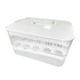 thumbnail image 3 of Cajón para guardar huevos frescos, soporte para huevos para refrigerador, temporizador de frescura, refrigerador 2 capas y blanco, 3 of 9