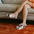 thumbnail image 3 of Psesaysky Plum Blossom Horse Print Womens House Slippers Closed Toe Indoor Slippers Soft Lightweight Sole Home Kitchen Shoes, Size 4.5-5.5, 3 of 7