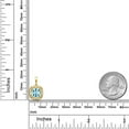 thumbnail image 5 of Gem Stone King 10K Yellow Gold Sky Blue Topaz and Diamond Accent Women's Pendant Necklace for Women (2.74 Cttw, Cushion 8MM), 5 of 6