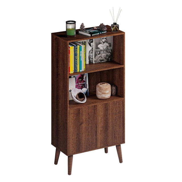 Librero con 3 repisas estante para comedor pasillo estudio o recamara credenza alta de madera MDF altura 120 cm shelf organizer