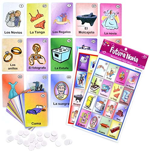 Loteria de despedida de soltera - Futura Novia Loteria en ESPANOL para Boda, Future Wedding Bingo (Español) Jimmy's Toys 885861316848