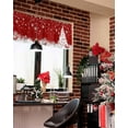 thumbnail image 4 of Christmas Valance for Windows Red Xmas Tree Kitchen Curtain Valances Christmas Balls Snowflakes Valance Curtains Window Treatments Short Curtains for Kitchen Living Room Bedroom Bathroom 54x18 Inch, 4 of 7