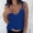 Blue, variant on Womens Tank Tops $4.98 Solid Sleeveless V-Neck Bow Casual Tank Vest Blue XL