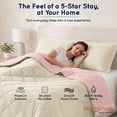 thumbnail image 4 of Loomsnest 3-Piece Full/Queen Comforter Set, All Season Duvet Insert, Soft, Lightweight, Diamond Stitched, Reversible Down Alternative Comforter (Pink & Beige), 4 of 7