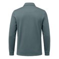 thumbnail image 4 of GrmtClth Polo Shirts for Men Long Sleeve Lapel Collar Striped Chest Pocket Soft Comfort Spring Autumn Workplace Shirts Green 2XL, 4 of 5
