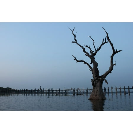- Canvas Print Burma U-bein Bridge Teak Bridge Myanmar Bridge Stretched Canvas 10 x 14