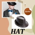 thumbnail image 4 of Qarigey Gorras clásicas de cuero para hombres Diseños elegantes para cualquier ocasión Sombrero para todas las estaciones para hombres Sombreros marrón, 4 of 6