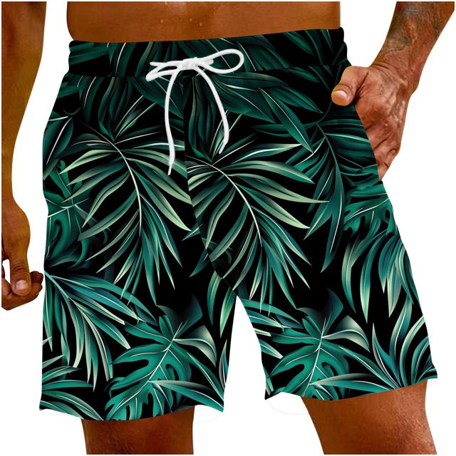Pantalones Cortos para Hombre Atléticos Pantalones de Playa de Impresión Especial, Pantalones Cortos Atléticos de Poliéster Elásticos para Hombres