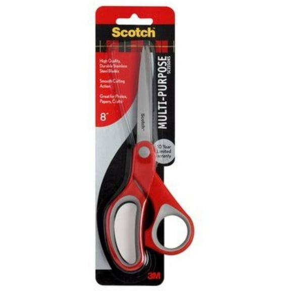 Scotch Multi-Purpose 8" Scissor 1 ea (Pack of 3)