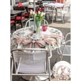 thumbnail image 4 of Easter Bunny Outdoor Tablecloth - 60 Inch Round Dining Table Cover, Cute Rabbit Rose Floral Pastoral Leaves Plants Waterproof Outdoor Table Cloth with Umbrella Hole & Zipper for Picnic/Patio/Party, 4 of 7