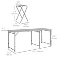 thumbnail image 3 of Outsunny Camping Table and Chairs Folding Picnic Table and 6 Stools, 3 of 10