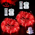 thumbnail image 1 of Paquete de 2 Luces de Cuerda Rojas JMEXSUSS 10 m 100 LED Impermeables, 1 of 9