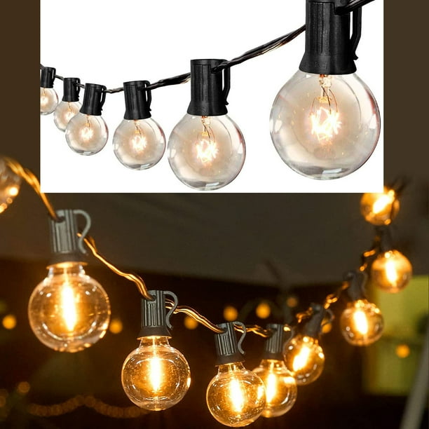 Outdoor String Lights, 50FT String LightsG40 Globe with 53 Shatterproof