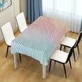 thumbnail image 4 of Yayeee Tablecloths 54" x 54" Rectangle Wrinkle Resistant Party Table Cover, Wavy Striped, 4 of 8