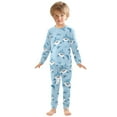 thumbnail image 3 of joogoo Cartoon Shark Pajamas Set Long Sleeve Soft Cotton Sleepwear 2 Piece 18M, 3 of 7