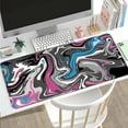 thumbnail image 6 of Large Gaming Mouse Pad - Black and White Mouse Pad with Stitched Edges, Extended XL Mousepad with Anti-Slip Rubber Base, Ink Liquid Wave Desk Mat for Keyboard and Mouse(31.5x15.8 inch), 6 of 17