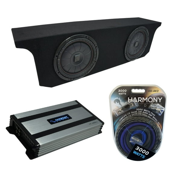 07-18 Jeep Wrangler JK Unlimited Kicker CompVT CVT10 Dual 10 Sub Box HA-A800.1