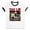 White/Black, variant on Horror Halloween Thug Life Ringer Tee Shirt Unisex Large White/Black