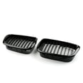 thumbnail image 2 of Front Fence Grill Grille ABS Gloss Black Mesh For 2001-2004 BMW 5-Series, 2 of 4
