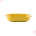 thumbnail image 4 of Creative Ceramics Baking Tray Practical Household Baking Plate Cake Bread Baking Tray for Home Kitchen Bakery (Yellow), 4 of 8