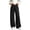 Black, variant on Gaxelrn Girls Loose Fit Sweatpants, Wide Leg Elastic Waist Casual Trousers with Side Pockets, Solid Color Pants for Ages 5-15,Size 11-12 T