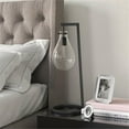thumbnail image 2 of Allora Modern Seeded Glass Shade and Metal Table Lamp in Brass, 2 of 10