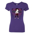 thumbnail image 2 of Wild Bobby Betty Boop Sugar and Spice Wink Betty Boop Womens Slim Fit Junior Tee, Purple Rush, Small, 2 of 5