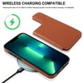 thumbnail image 3 of Allytech 2 in 1 Detachable Wallet Case for iPhone 13 Pro with Card Holder, [Large Capacity] PU Leather Magnetic Snap Kickstand Case Support Wireless Charging, Shockproof Anti-Drop Case, Brown, 3 of 9