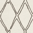 thumbnail image 4 of SAFAVIEH Casablanca Amilia Geometric Diamonds Wool Shag Area Rug, Ivory/Grey, 4' x 6', 4 of 7