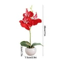 thumbnail image 4 of Viflosae Flowers Artificial Plant Decorations Fake Flowers Small Round Pot Phalaenopsis Three Flowers Bonsai Simulation Flower Arrangement Green Plant Simulation Potted Plants, 4 of 7
