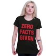 thumbnail image 4 of Funny Political Pun Zero Facts Given Womens Fitted Plus Size Graphic Tee Brisco Brands 2X, 4 of 5