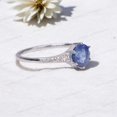 thumbnail image 3 of Natural Blue Sapphire Ring 925 Sterling Silver Wedding Ring Diamond Handmade Jewelry September Birthstone Proposal Ring Gifts, 3 of 4
