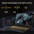 thumbnail image 3 of ASUS TUF Gaming Laptop, 15.6" FHD IPS Display, NVIDIA GeForce RTX 4070, Intel Core i7-12700H Processor, 64GB RAM, 4TB SSD, Wi-Fi 6, Backlit Keyboard, Numeric Keypad, Thunderbolt 4, Windows 11 Home, 3 of 11