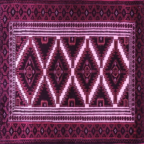 Ahgly Company Indoor Square Persian Pink Traditional Area Rugs, 5' Square