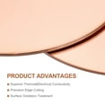 thumbnail image 3 of Uxcell 2 Pcs Round Copper Plate, 150mm (5.91") Dia Pure Copper Sheets, 0.5mm T2 Pure Copper Plates for Crafts, DIY, Electrical Repairs, Industrial Use, 3 of 6