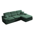 thumbnail image 4 of LifeSky No-Assembly L-Shaped Corner Chaise Sofa for Small Apartments Living Room: 111" Extra Long Chaise for Full Relaxation, High Backrest Support, Space-Saving Couch for Apartment, 4 of 9