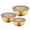 Gold, variant on 7829 Nesting Kitchen Bowls Stainless Steel And Clear Lid Food Storage Container