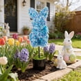 thumbnail image 6 of 29.5" Easter Bunny Decorations Moss Bunny Shaped Topiary Trees with Ground Spike Artificial Moss Rabbit Topiary Faux Plants Outdoor for Easter Party Indoor Outdoor Garden Decor, 6 of 9