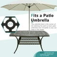 thumbnail image 6 of MEETWARM 9-Piece Outdoor Furniture Dining Set for 8, All Weather Cast Aluminum Patio Dining Set- Large 64" Square Table and 8 Chairs, Patio Table and Chairs Set for Garden, Umbrella Hole, Dark Bronze, 6 of 7