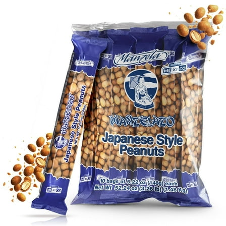 Manzela Japanese Style Peanuts HHA1 10 count 6.35oz. each / Cacahuates Estilo Japonés 10pz de 180grs