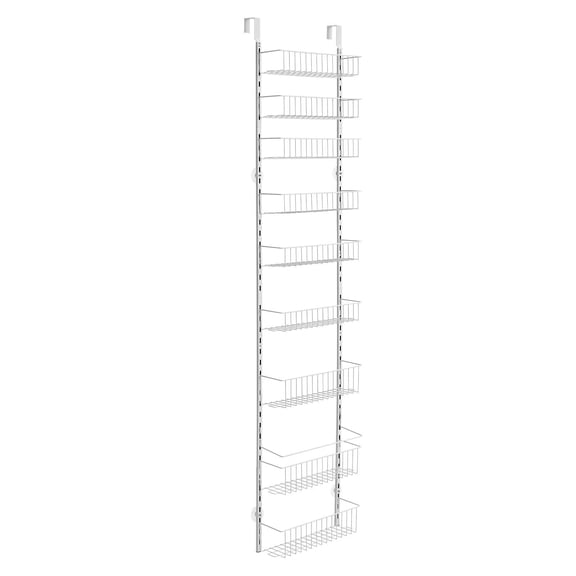 9-Tier Over The Door Pantry Organizer, Hanging Storage Rack Adjustable Shelves for Kitchen, Bathroom, Cabinet