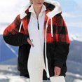 thumbnail image 1 of Sudadera con capucha y manga larga para mujer, informal, con cuello en V y cremallera, para exteriores y chaquetas, 1 of 7