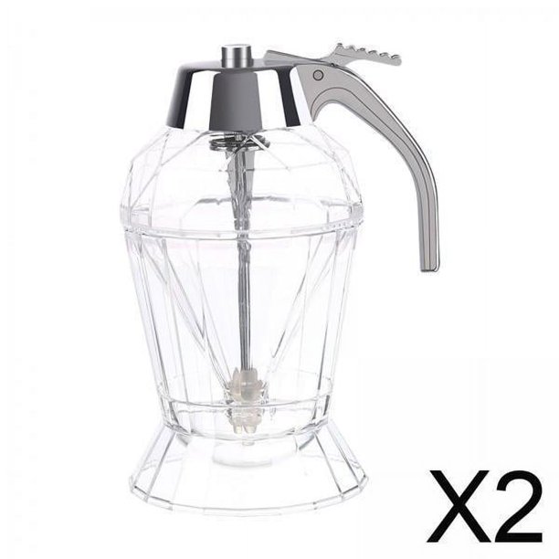 Tarro de miel,Dispensador de miel Tarro de miel con soporte sin goteo,Dispensador de jarabe de miel para servir jarabe de miel,Recipiente de miel transparente de 180 ml con jarabe de