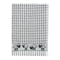 Poli-Dri Cotton Tea Towel Kitchen Towel Black Sheep 2-Pack White/Black