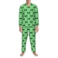 thumbnail image 3 of Fotbe alien cartoons Pattern Long Sleeve Pajama Set for Men,Sleepwear Set,2-piece Loungewear Set,Soft PJs Comfy Nightwear with Pockets-X-Large, 3 of 7